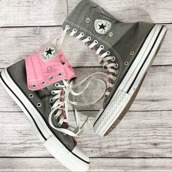 grey and pink converse all star